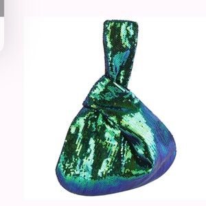 Sequin Mini Bag - Green and silver price for one